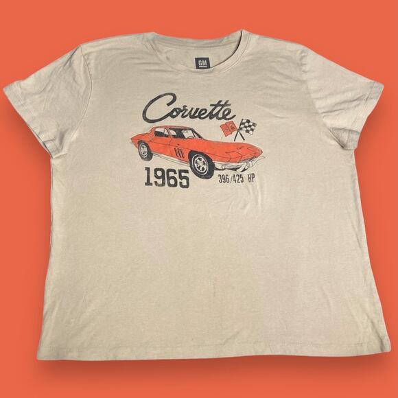 Corvette Graphic T-shirt Womens 2X GM 1965 Retro Americana Motorsports Nostalgic - Picture 7 of 7